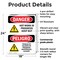 Signmission Hot Surface Sign, 24 in H x 18 in W, Plastic, Hot Work In Progress Keep Out Bilingual OS-2PACK-DS-P-1824-VS-1365 - alternate 2